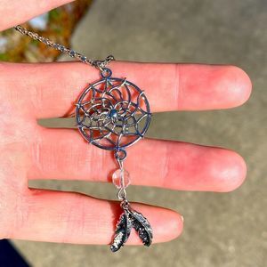 𝅺⭐️RARE⭐️ Dream catcher with Indian feathers necklace | Vintage